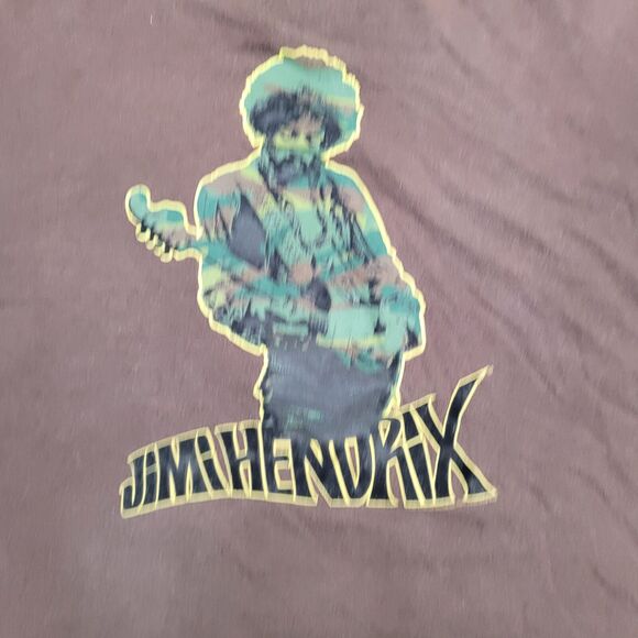 Jimi-Hendrix Crop-Top Shirt Womens Medium 18x17 Brown - Picture 3 of 12